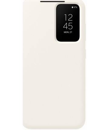 Origineel Samsung Galaxy S23 Hoesje Smart View Wallet Case Crème Hoesjes
