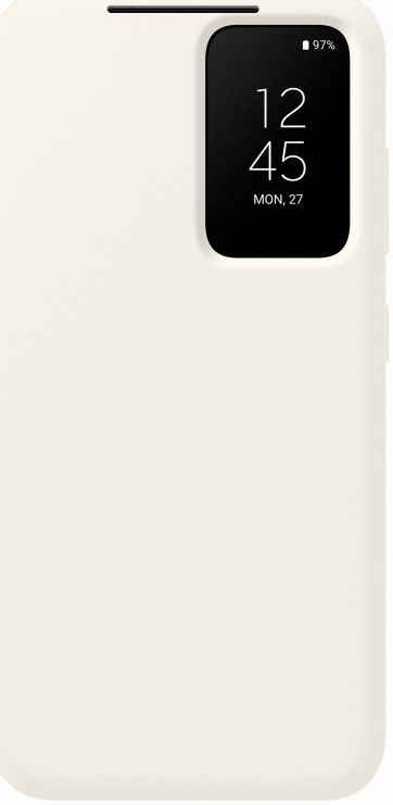 Origineel Samsung Galaxy S23 Hoesje Smart View Wallet Case Crème afbeelding 1