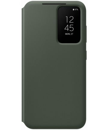 Origineel Samsung Galaxy S23 Hoesje Smart View Wallet Case Groen Hoesjes