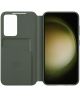 Origineel Samsung Galaxy S23 Hoesje Smart View Wallet Case Groen
