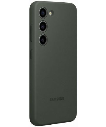 Origineel Samsung Galaxy S23 Hoesje Silicone Case Back Cover Groen Hoesjes
