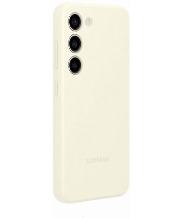 Origineel Samsung Galaxy S23 Hoesje Silicone Case Back Cover Crème Hoesjes