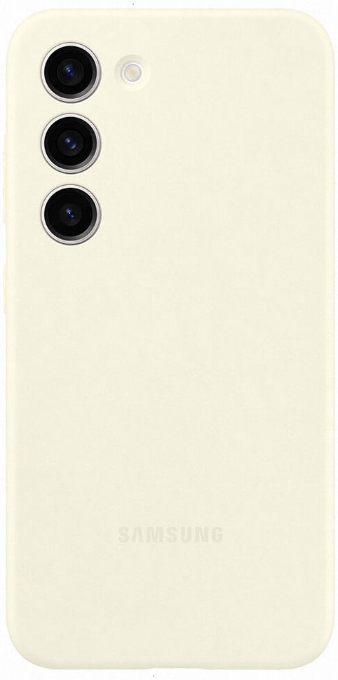 Origineel Samsung Galaxy S23 Hoesje Silicone Case Back Cover Crème afbeelding 2