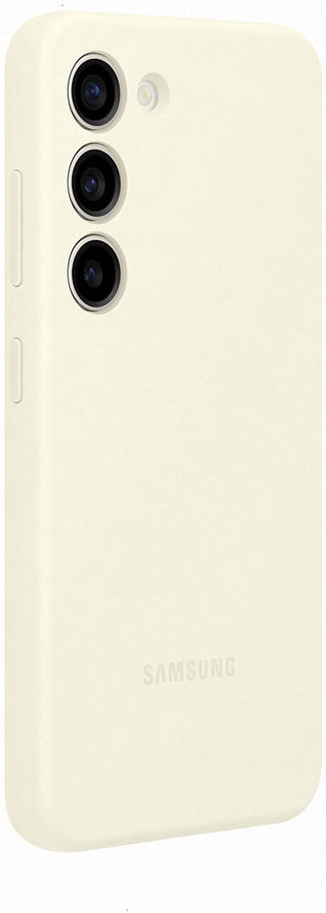 Origineel Samsung Galaxy S23 Hoesje Silicone Case Back Cover Crème afbeelding 1