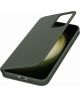 Origineel Samsung Galaxy S23 Plus Hoesje Smart View Wallet Case Groen
