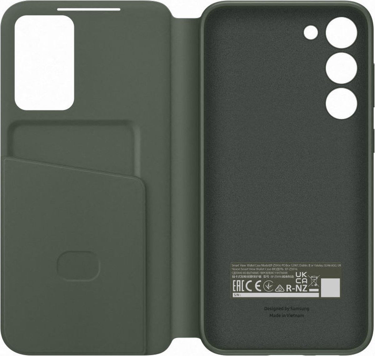 Origineel Samsung Galaxy S23 Plus Hoesje Smart View Wallet Case Groen afbeelding 5