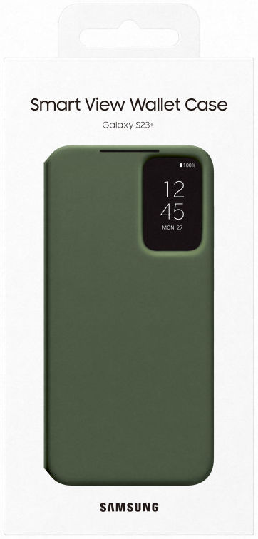 Origineel Samsung Galaxy S23 Plus Hoesje Smart View Wallet Case Groen afbeelding 7