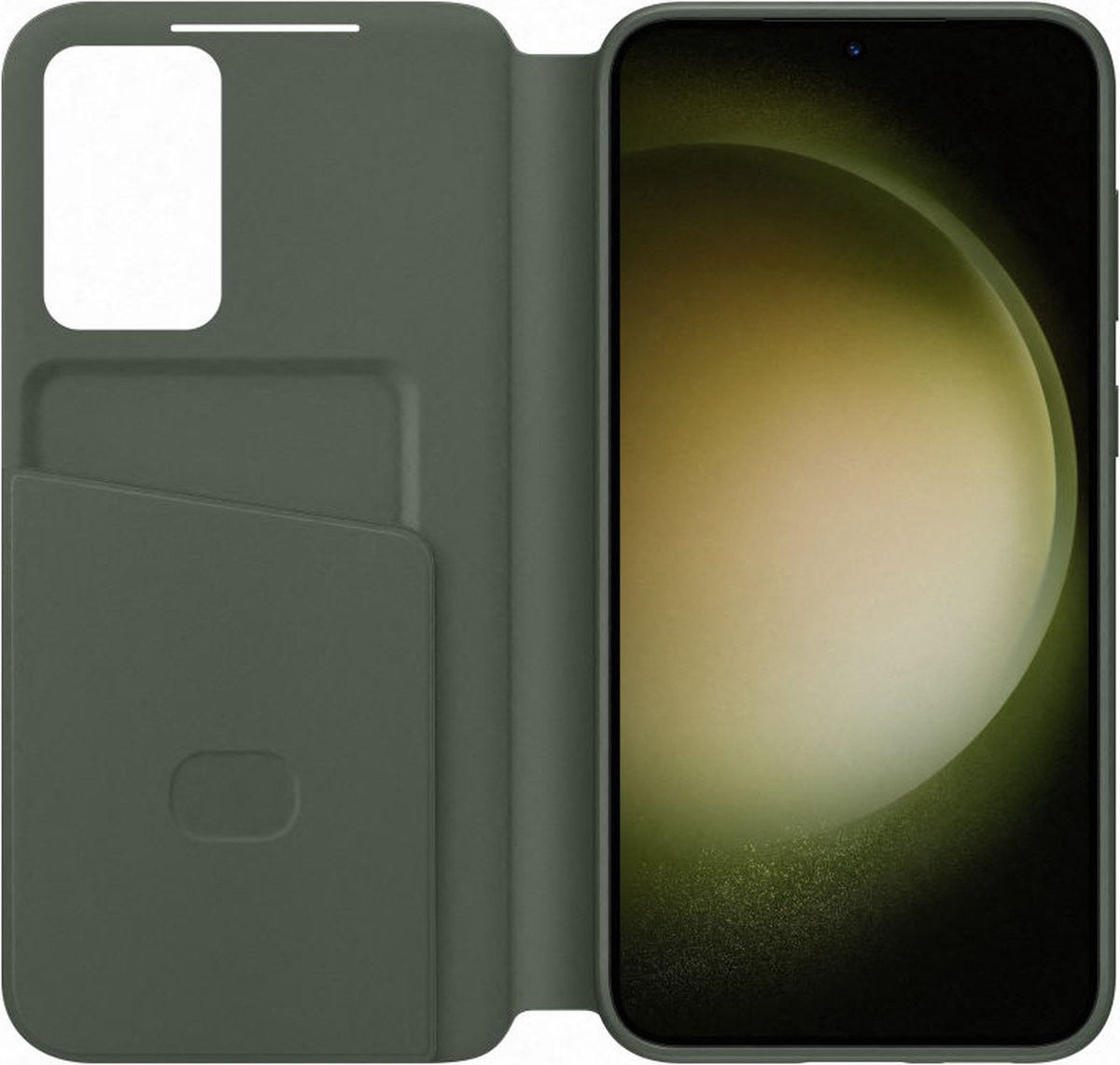 Origineel Samsung Galaxy S23 Plus Hoesje Smart View Wallet Case Groen afbeelding 4