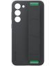 Origineel Samsung S23 Plus Hoesje Silicone Grip Case met Band Zwart