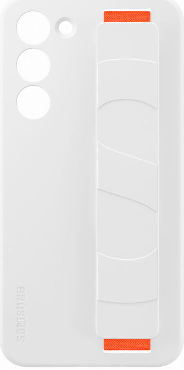 Origineel Samsung S23 Plus Hoesje Silicone Grip Case met Band Wit afbeelding 2