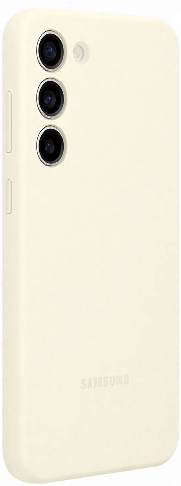 Origineel Samsung S23 Plus Hoesje Silicone Case Back Cover Cream afbeelding 1