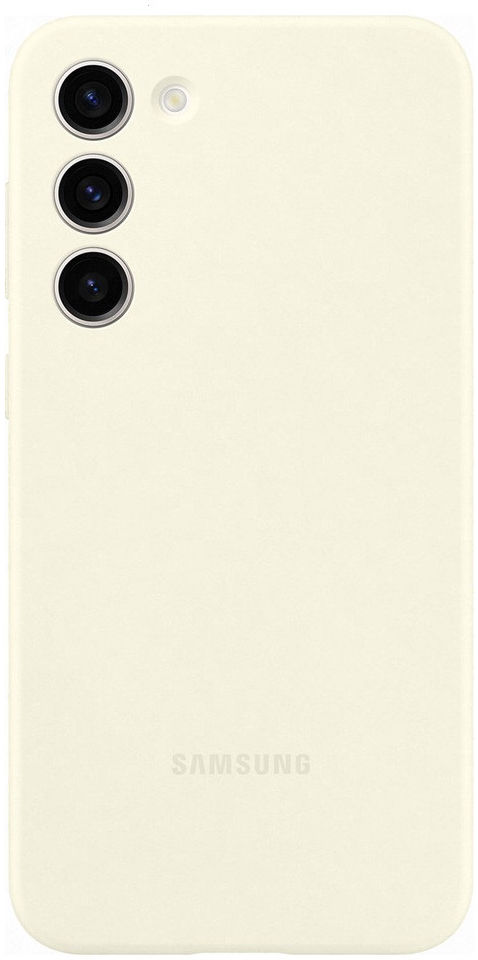 Origineel Samsung S23 Plus Hoesje Silicone Case Back Cover Cream afbeelding 2
