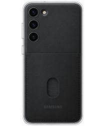 Origineel Samsung Galaxy S23 Plus Hoesje Frame Case Transparant Zwart