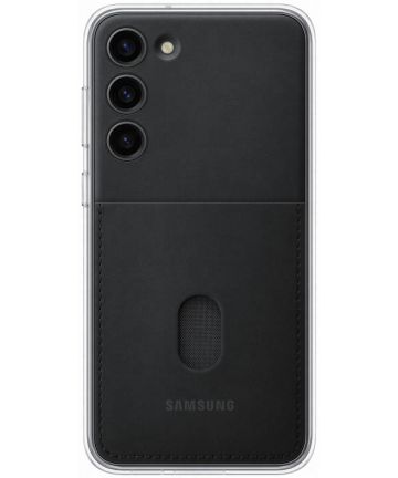 Origineel Samsung Galaxy S23 Plus Hoesje Frame Case Transparant Zwart Hoesjes