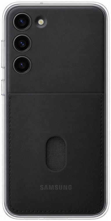 Origineel Samsung Galaxy S23 Plus Hoesje Frame Case Transparant Zwart afbeelding 1