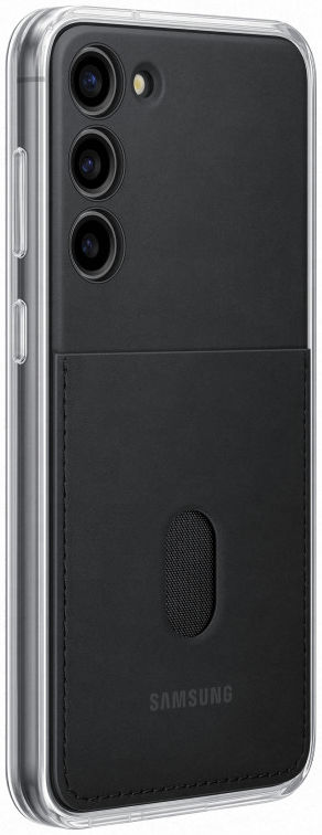 Origineel Samsung Galaxy S23 Plus Hoesje Frame Case Transparant Zwart afbeelding 2