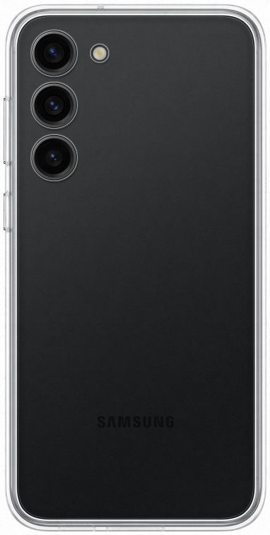 Origineel Samsung Galaxy S23 Plus Hoesje Frame Case Transparant Zwart afbeelding 3