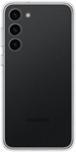 Origineel Samsung Galaxy S23 Plus Hoesje Frame Case Transparant Zwart afbeelding 3