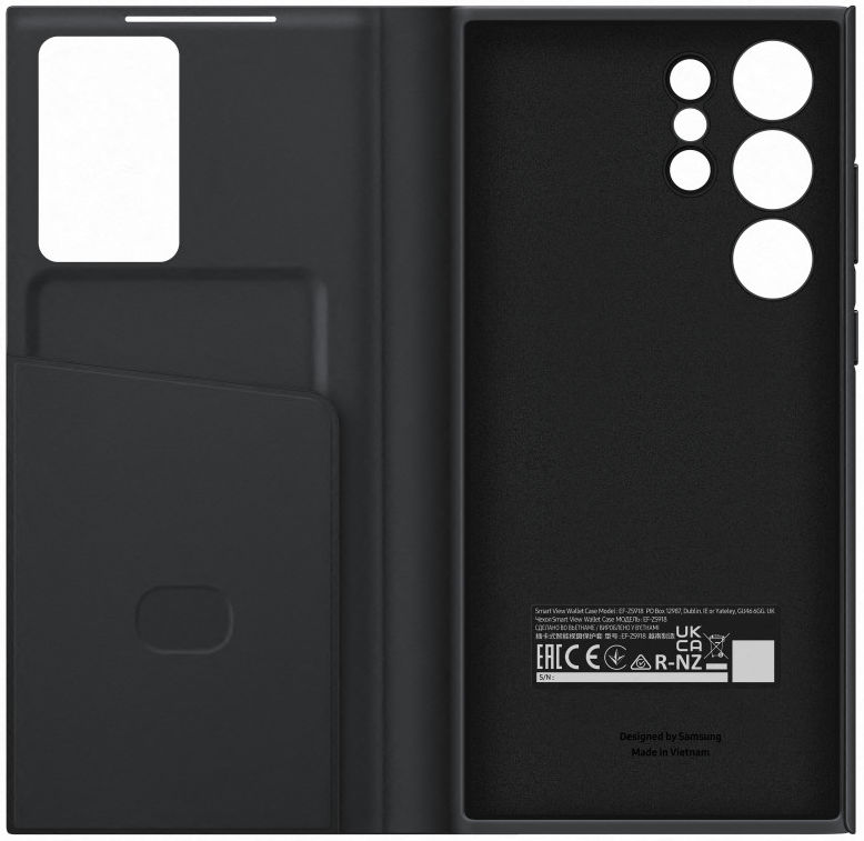 Origineel Samsung Galaxy S23 Ultra Hoesje Smart View Wallet Case Zwart afbeelding 6