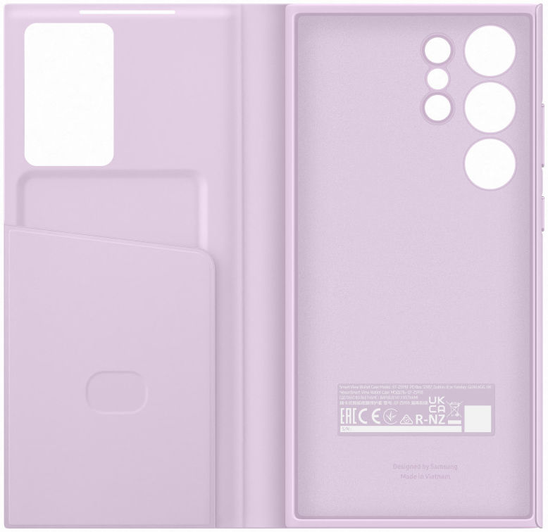 Origineel Samsung Galaxy S23 Ultra Hoesje Smart View Wallet Case Paars afbeelding 4