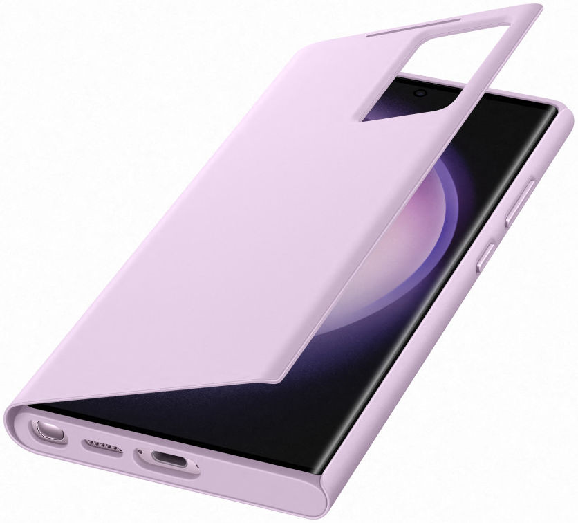 Origineel Samsung Galaxy S23 Ultra Hoesje Smart View Wallet Case Paars afbeelding 2