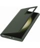Origineel Samsung Galaxy S23 Ultra Hoesje Smart View Wallet Case Groen