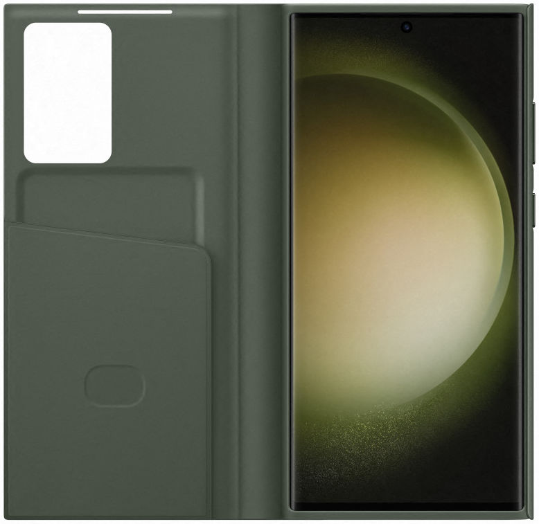 Origineel Samsung Galaxy S23 Ultra Hoesje Smart View Wallet Case Groen afbeelding 4