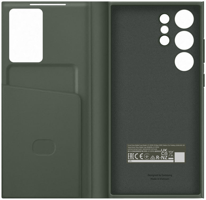Origineel Samsung Galaxy S23 Ultra Hoesje Smart View Wallet Case Groen afbeelding 5