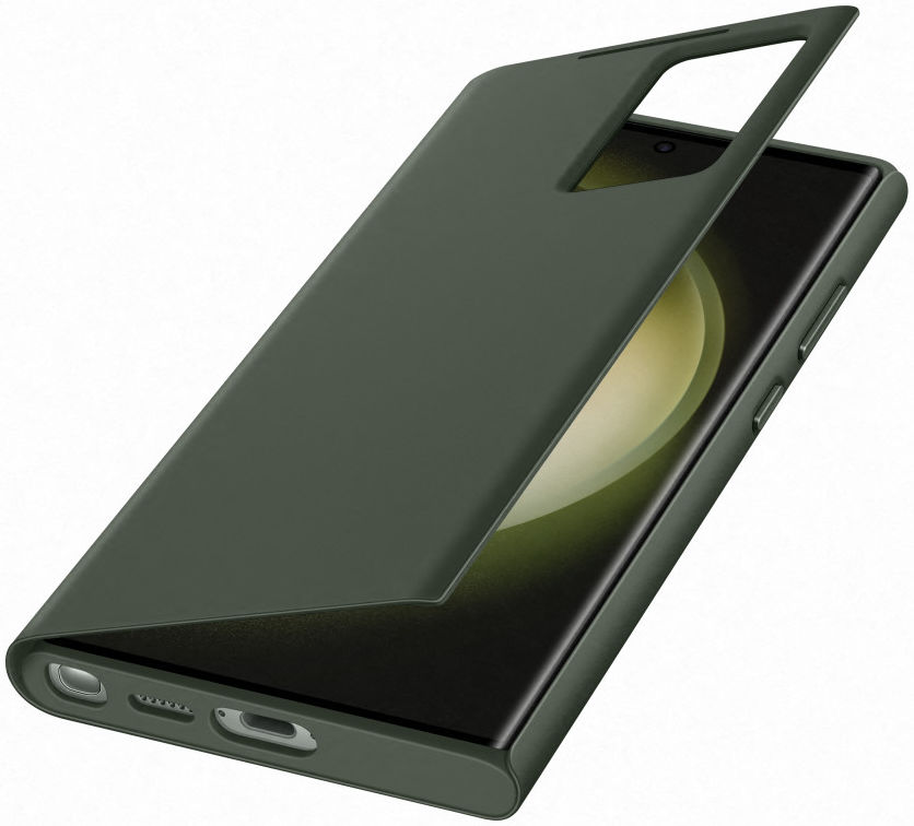 Origineel Samsung Galaxy S23 Ultra Hoesje Smart View Wallet Case Groen afbeelding 2