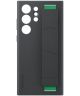 Origineel Samsung S23 Ultra Hoesje Silicone Grip Case met Band Zwart