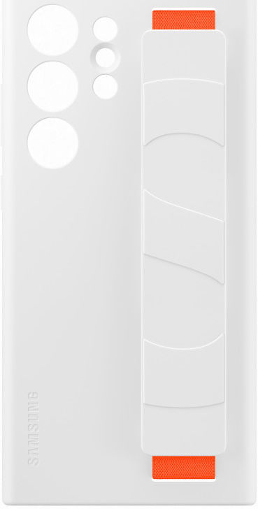 Origineel Samsung S23 Ultra Hoesje Silicone Grip Case met Band Wit afbeelding 2