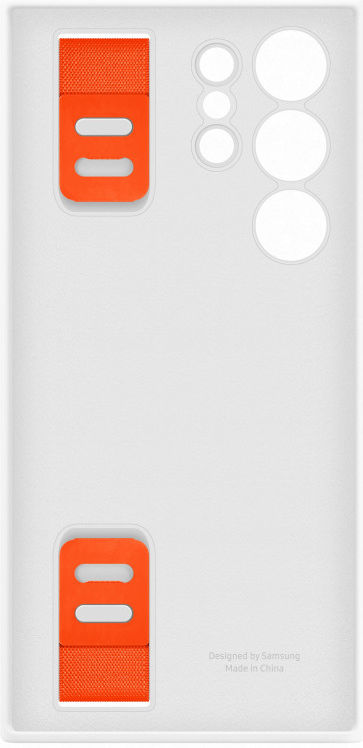 Origineel Samsung S23 Ultra Hoesje Silicone Grip Case met Band Wit afbeelding 5