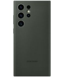 Origineel Samsung S23 Ultra Hoesje Silicone Case Back Cover Groen