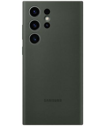 Origineel Samsung S23 Ultra Hoesje Silicone Case Back Cover Groen Hoesjes