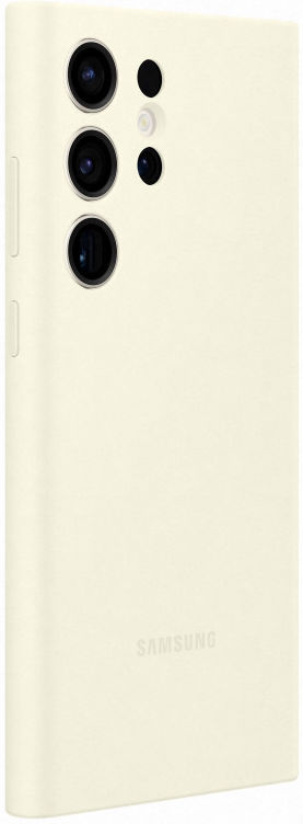 Origineel Samsung S23 Ultra Hoesje Silicone Case Back Cover Crème afbeelding 2