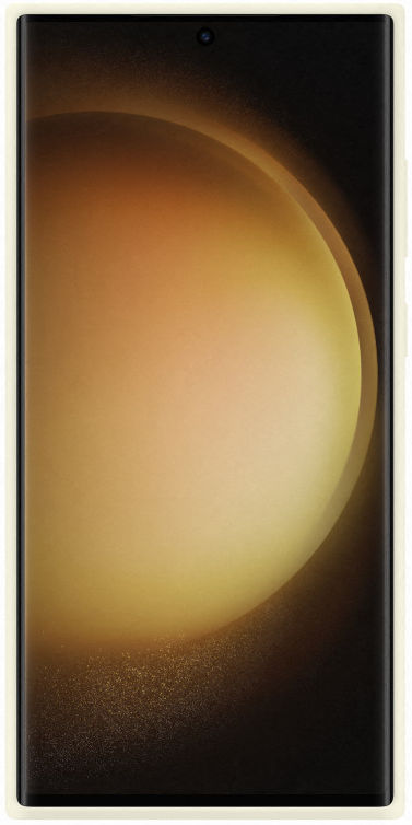 Origineel Samsung S23 Ultra Hoesje Silicone Case Back Cover Crème afbeelding 4