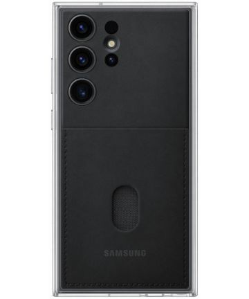 Origineel Samsung Galaxy S23 Ultra Hoesje Frame Case Transparant Zwart Hoesjes