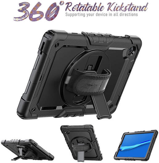 Lenovo Tab M10 Gen 3 (10.1) Hoes met Screen Protector en Handriem Zwart afbeelding 10