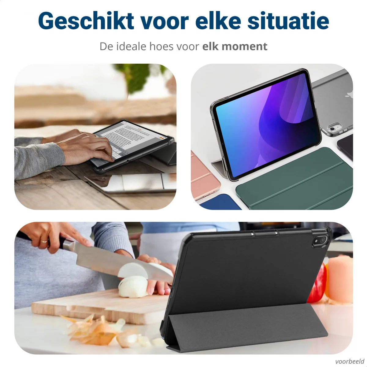 Lenovo Tab M10 Gen 3 (10.1) Hoes Tri-Fold Book Case Zwart afbeelding 9