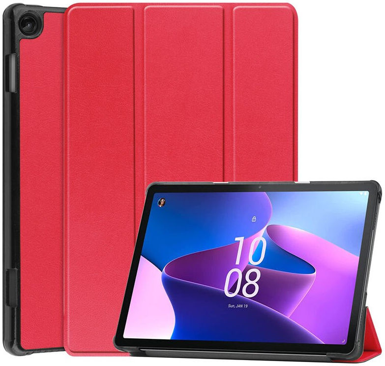 Lenovo Tab M10 Gen 3 (10.1) Hoes Tri-Fold Book Case Rood afbeelding 1