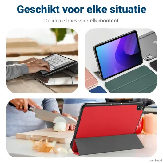 Lenovo Tab M10 Gen 3 (10.1) Hoes Tri-Fold Book Case Rood afbeelding 13