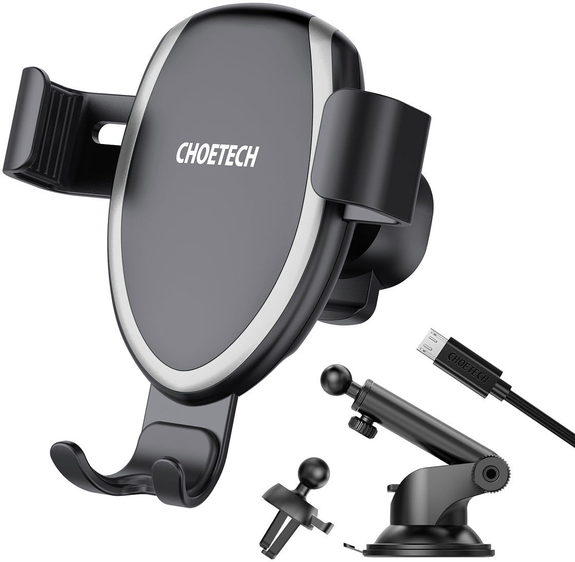 Choetech Dashboard/Ventilatierooster Houder met 10W Draadloos Opladen afbeelding 2