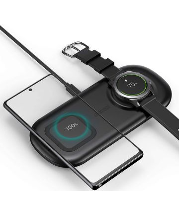 Choetech 2-in-1 Draadloze Oplader 10W Smartphone/Samsung Watch/Oortjes Opladers