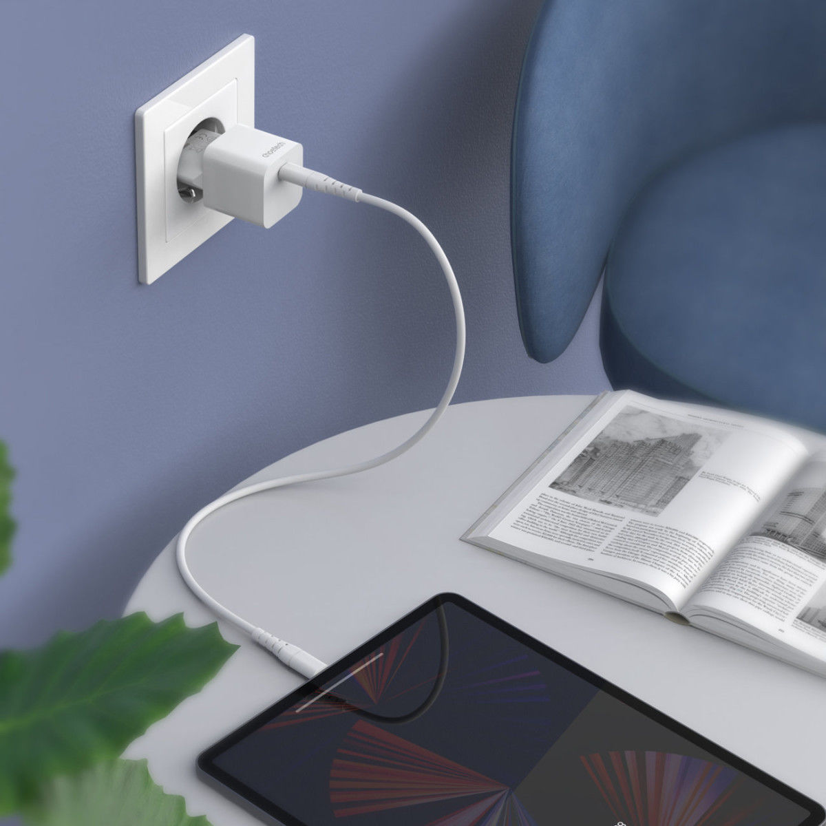 Choetech PD5010 Mini 20W PD 3.0 USB-C Snellader GaN Adapter Wit afbeelding 4