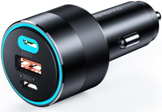 Choetech 3A USB/USB-C Auto Snellader 130W met Power Delivery en QC 4.0 afbeelding 1