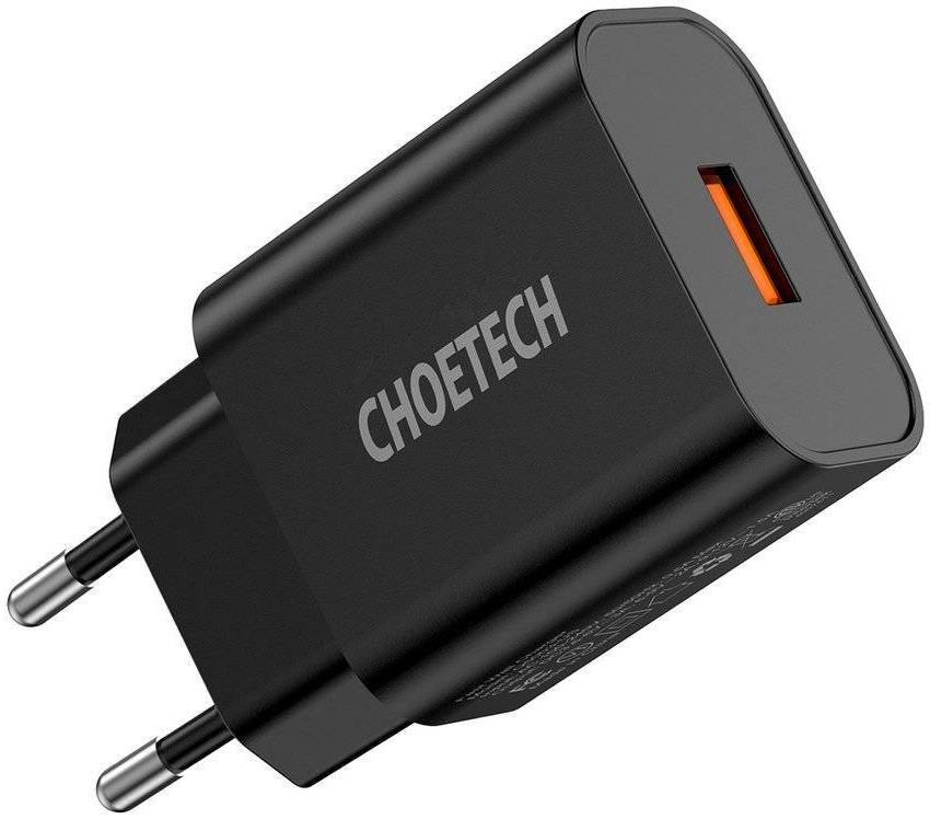 Choetech 18W Oplader Quick Charge 3.0 Snellader Zwart afbeelding 2