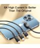 Essager 3-in-1 66W USB naar Lightning/USB-C/Micro USB Kabel 1.2M Blauw