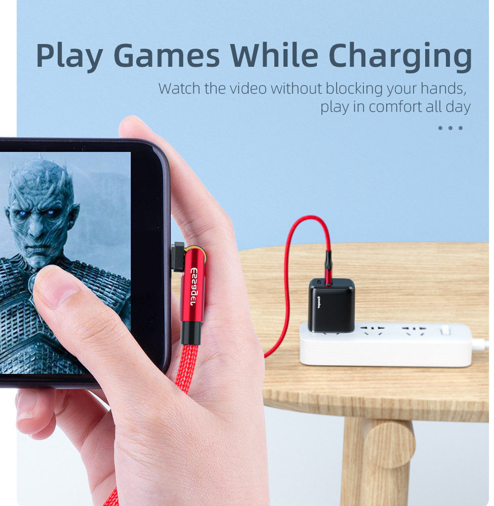 Essager 3A 180° Draaibare USB naar USB-C Kabel Fast Charge 2M Rood afbeelding 8