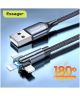 Essager 3A 180° Draaibare USB naar Lightning Oplaad Kabel 2M Zwart