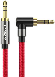 Essager 90° 3.5mm Jack Aux Kabel HiFi Audio met Haakse Hoek 1.5M Rood